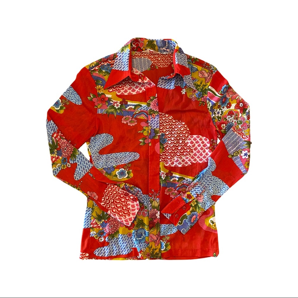 Vintage Semi Sheer Blouse